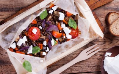 Salade de lentilles à la tomate et feta